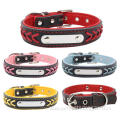 Hot Selling Durable Luxury Leather Engrave Dog Collar